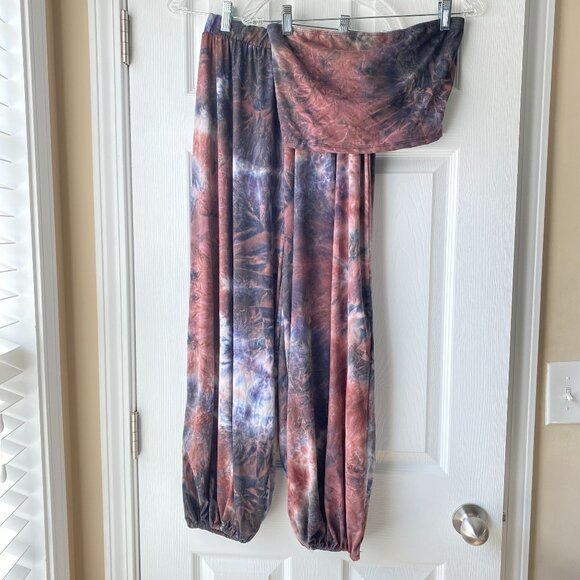 Fashion Nova | Tie-Dye  Bandeau Top 2 Piece Set - Picture 2 of 6